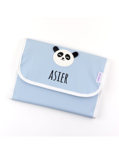 Portadocumentos para niños-Panda Azul Personalizado